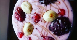 Hafer-Smoothie mit Früchten