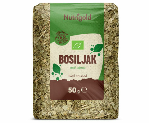 Bosiljak sjeckani - Organski 50g Nutrigold