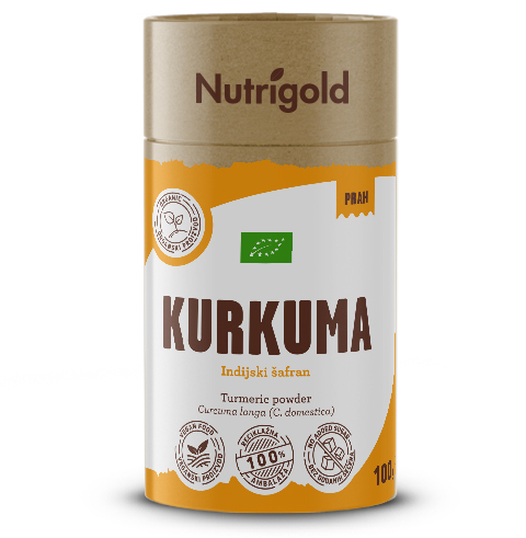 Kurkuma u prahu - Organska 100g Nutrigold