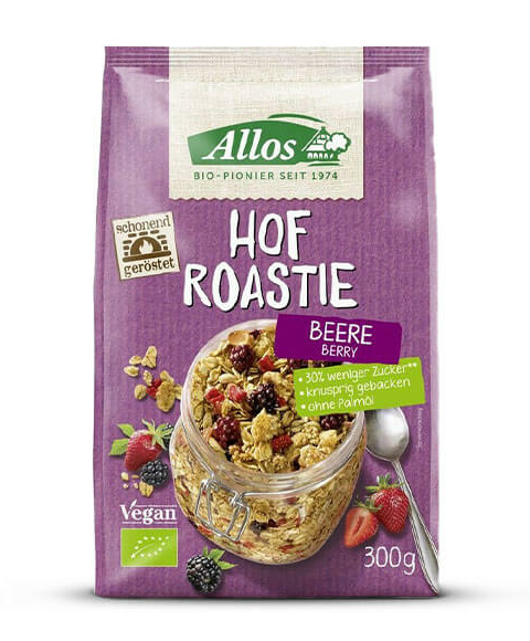Allos granola s bobičastim voćem organska dolazi u pakiranju od 300 g.
