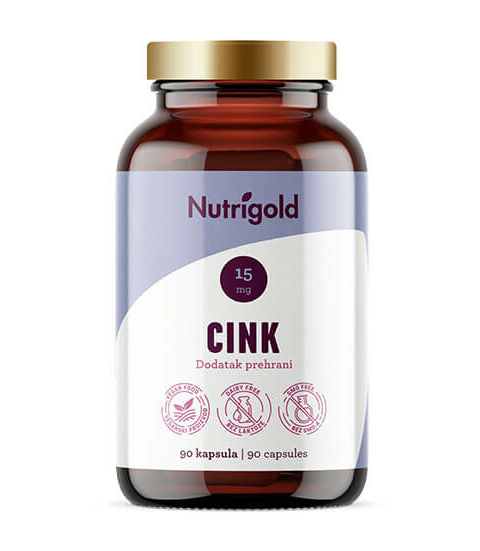  Nutrigold Cink 15mg u pakiranju od 90 vegan kapsula