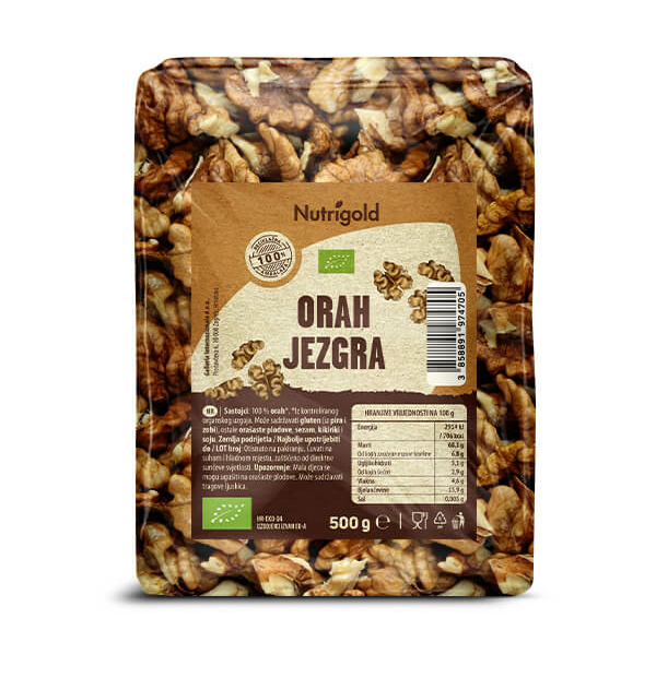 Nutrigold organski orah jezgra u pakiranju od 500g 