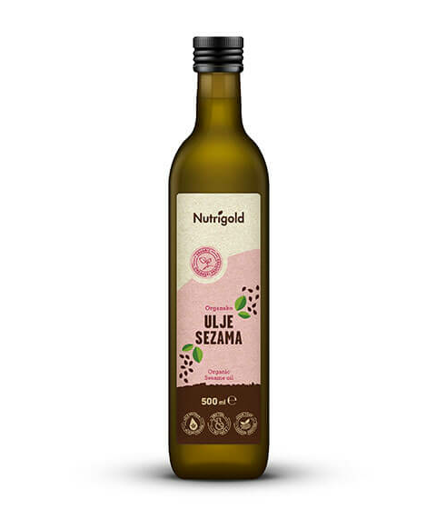 Sezamovo ulje - organsko hladno prešano 500ml Nutrigold