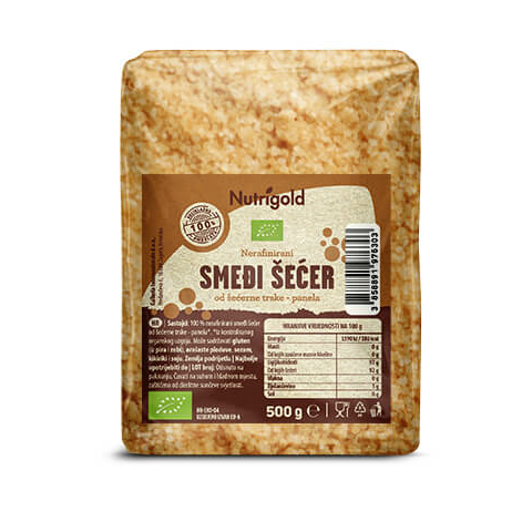 Šećer od šećerne trske Nerafinirani - Organski 500g Nutrigold