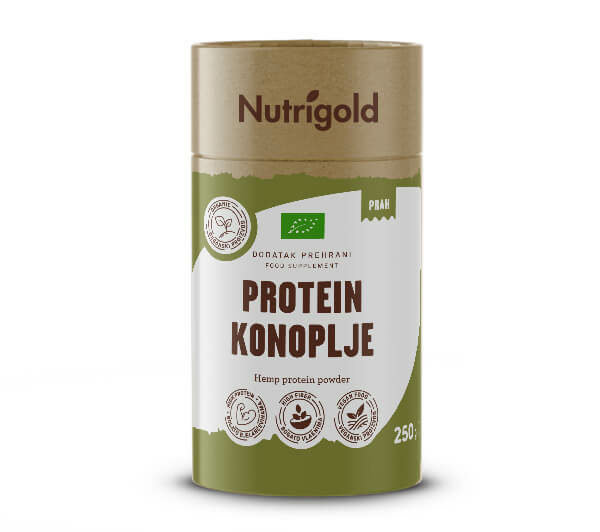 Proteinski prah konoplje - organski 250g Nutrigold