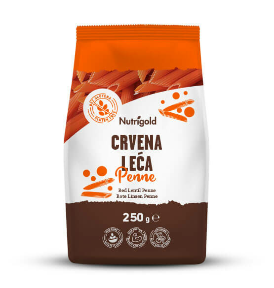 Tjestenina od crvene leće - Bez glutena 250g Nutrigold