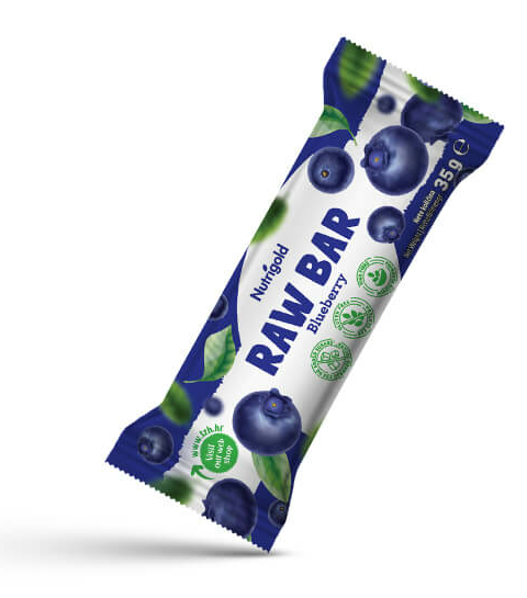 Nutrigold Raw bar Blueberry u pakiranju od 35g.
