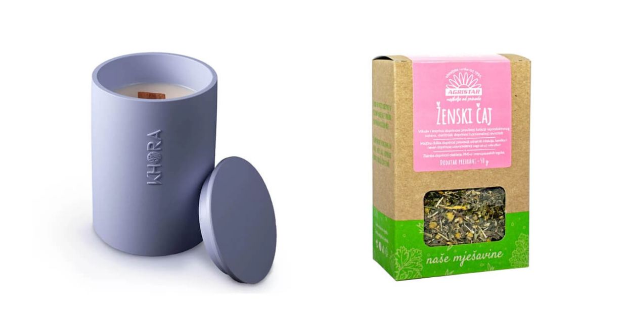 Mirisna svijeća sa 100% sojinim voskom Bamboo & White Tea - Khora