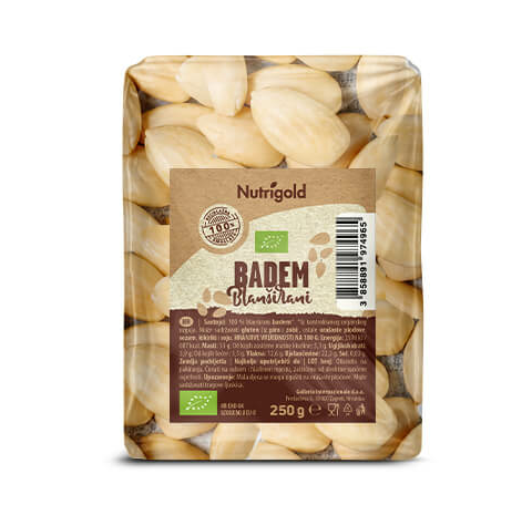 Blanširani Badem ( tostirani ) - Organski 250g Nutrigold