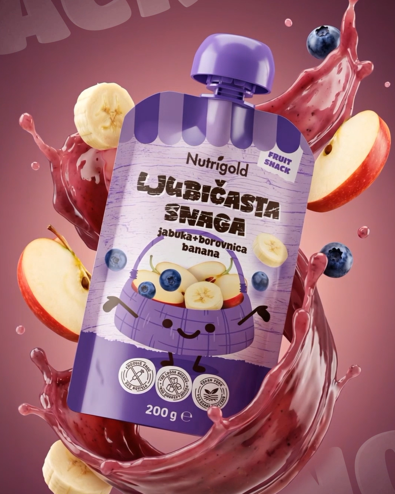 Voćna kaša Ljubičasta snaga - 200g Nutrigold