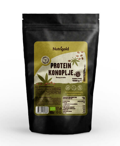 Proteinski prah konoplje - Organski 1000g Nutrigold