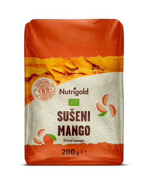 Sušeni mango - Organski 200g Nutrigold