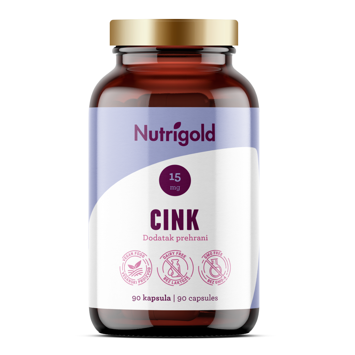 Zink 15mg - 90 vegane Kapseln Nutrigold