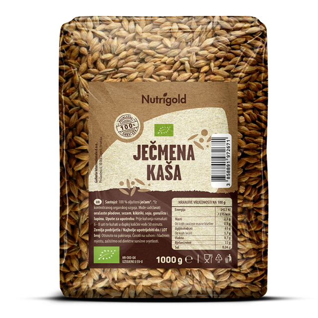 Gerste geschält – Biologisch 1000g Nutrigold