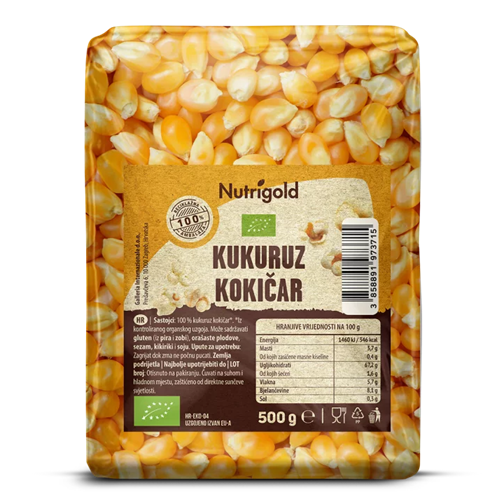 Popcorn Mais – Biologisch 500g Nutrigold