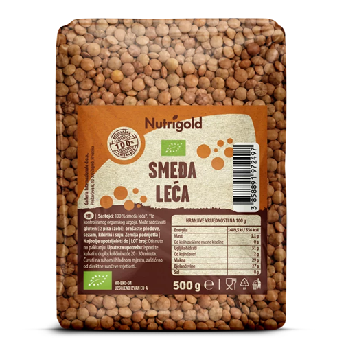 Braune Linsen – Biologisch 500g Nutrigold
