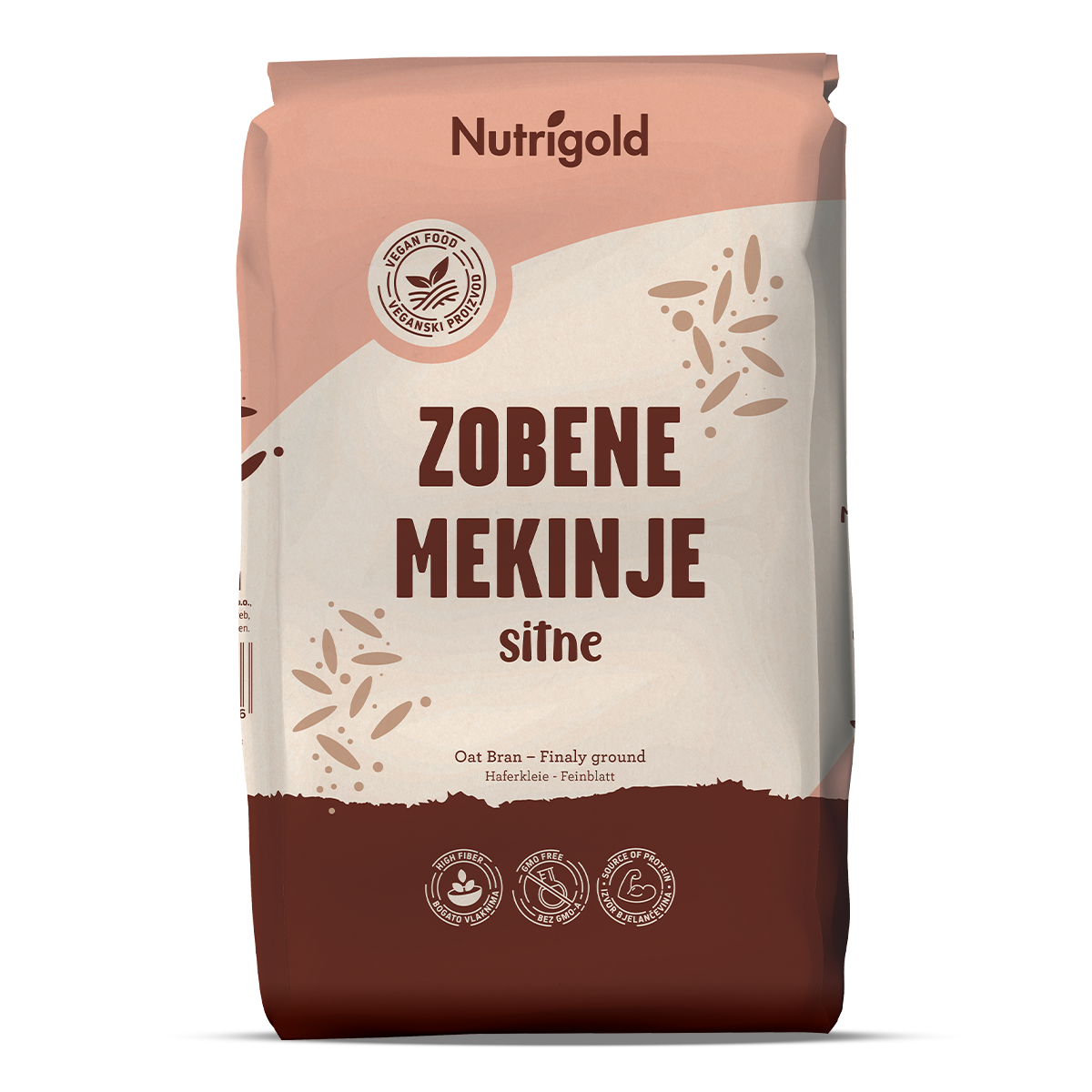Haferkleie zart – 1000g Nutrigold