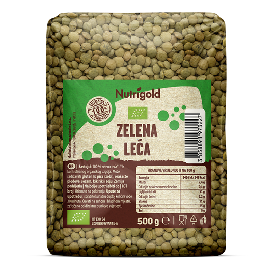 Grüne Linsen – Biologisch 500g Nutrigold