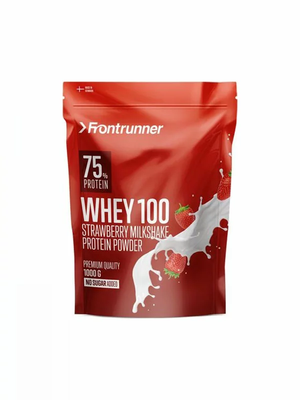 Frontrunner Whey 100 Protein – Erdbeermilchshake in einer 1kg Packung