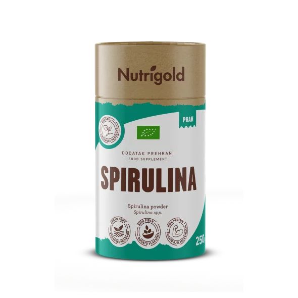 Nutrigold biologisches Spirulina Pulver in einer 250 Gramm Packung