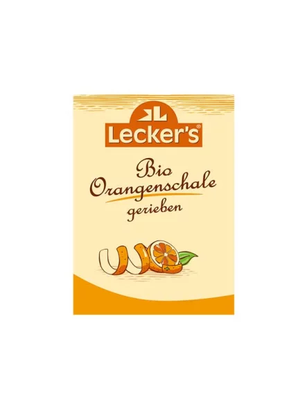 Lecker´s Orangenschale gerieben – Biologisch in einer 15 Gramm Packung