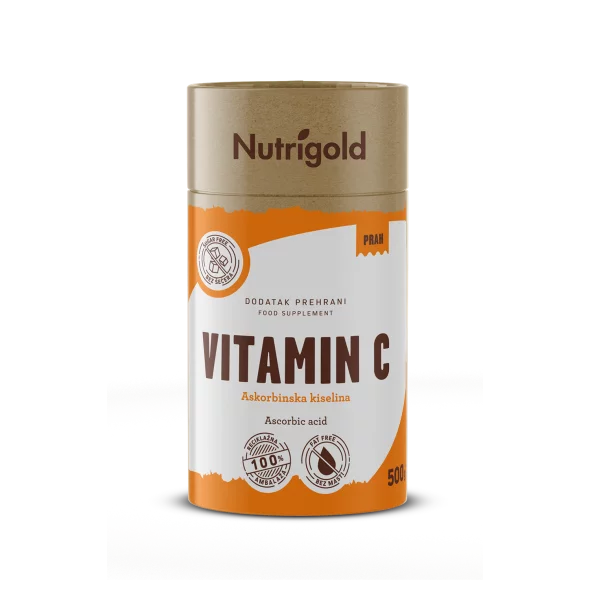 Nutrigold Vitamin C in Pulverform (Ascorbinsäure) in einer 500g Packung
