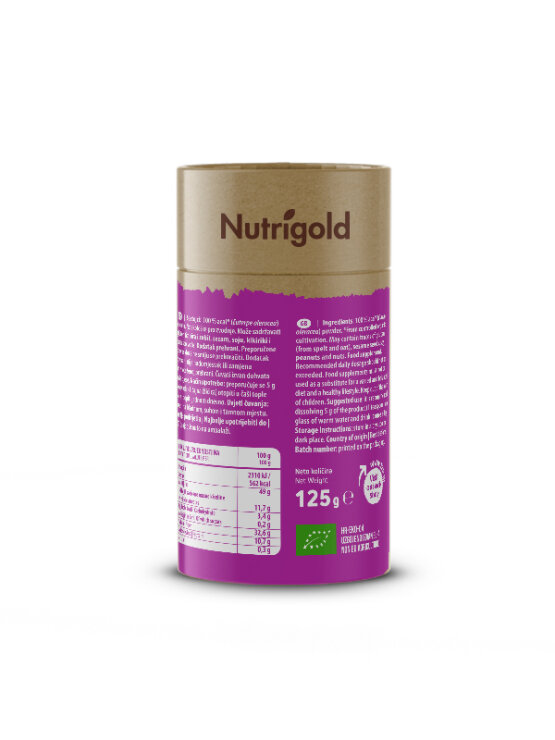 Nutrigold biologisches Acai Pulver in Kartonverpackung 125g