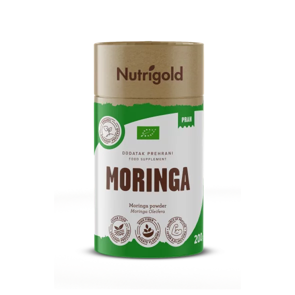 Nutrigold Moringa Pulver - Biologisch in einer 200 Gramm Packung