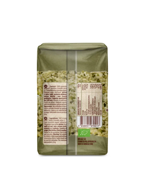 Geschälte Hanfsamen – Biologisch 250g Nutrigold