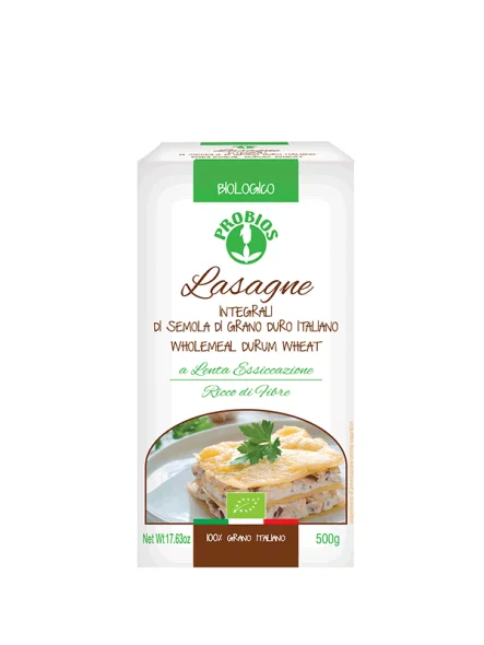 Probios Vollkorn-Hartweizenlasagne in einer 500g Packung