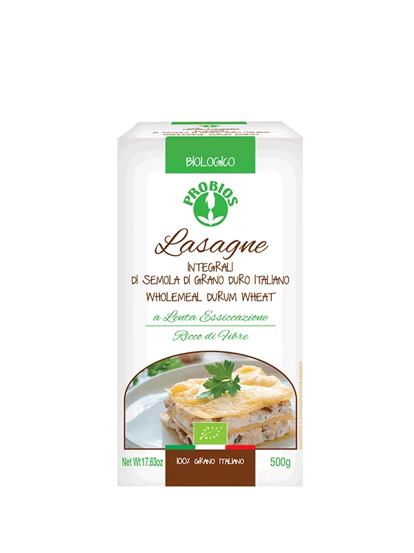 Probios Vollkorn-Hartweizenlasagne in einer 500g Packung