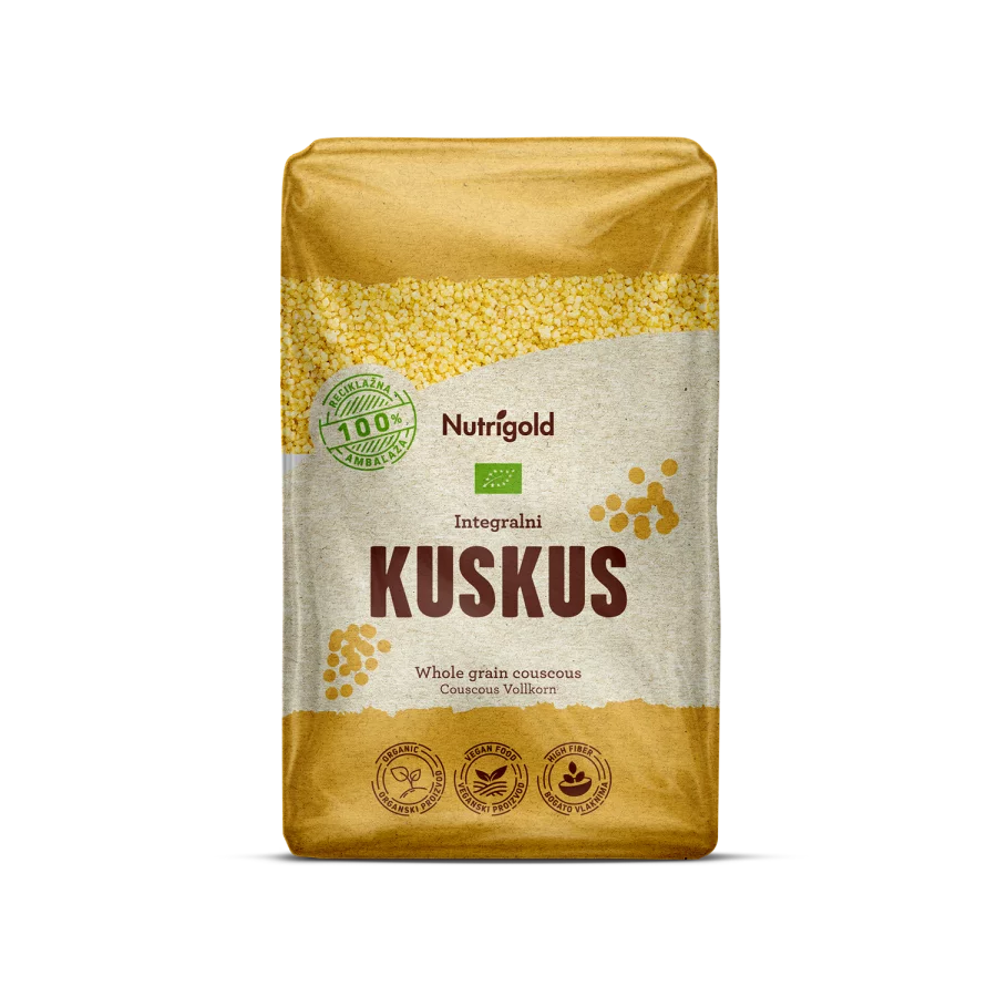 Nutrigold Couscous Vollkorn - Biologisch in einer 1 Kilogramm Packung