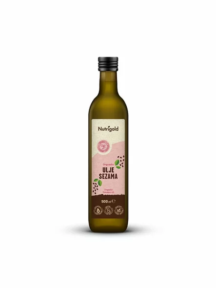 Nutrigold Sesamöl – Biologisch kaltgepresst in einer 500 ml Flashe