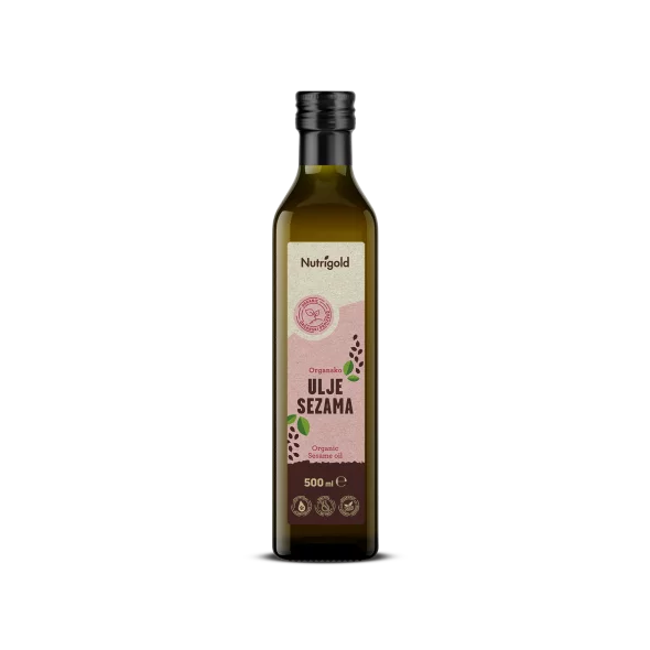 Nutrigold Sesamöl – Biologisch kaltgepresst in einer 500 ml Flashe