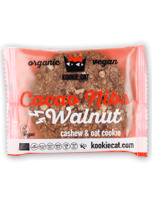Kookie Cat – Biologischer Keks 50g Kakaonibs – Walnuss