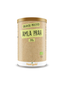 Nutrigold biologisches Amla (Amalaki) Pulver in brauner 200g Packung
