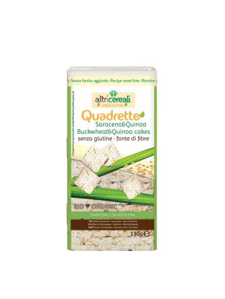 Quadrette-Kräcker mit Buchweizen und Quinoa Biologisch 130g Probios