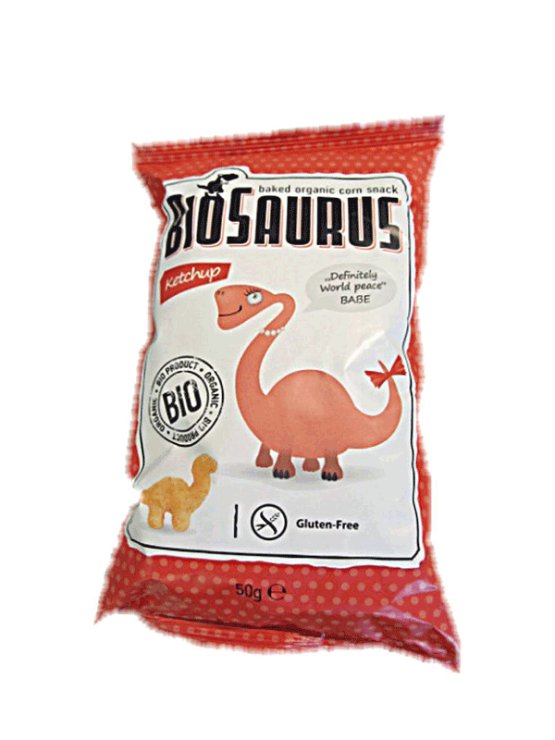 Biosaurus Maisflips - Ketchup 50g Biologisch - Glutenfrei