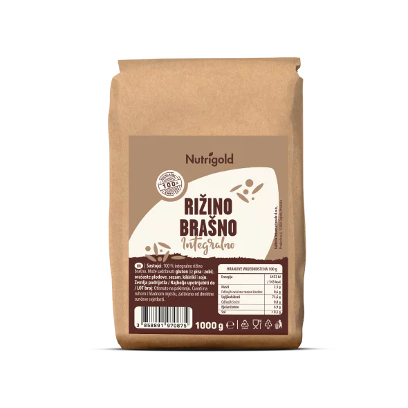 Nutrigold Reismehl ​​Vollkorn in der 1000g Packung