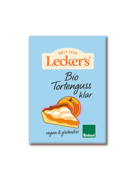 Lecker's Tortenguss klar – Bio in einer 2x15g Packung