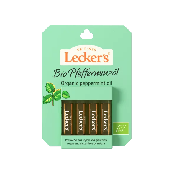 Lecker's Pfefferminzöl – Biologisch in einer 4x2ml Packung