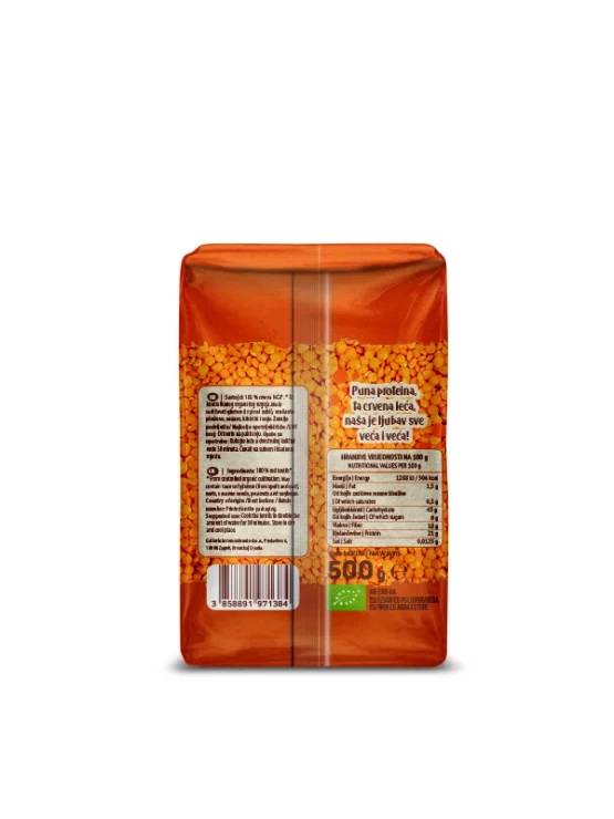 Nutrigold biologische rote Linsen in einer 500 Gramm Packung