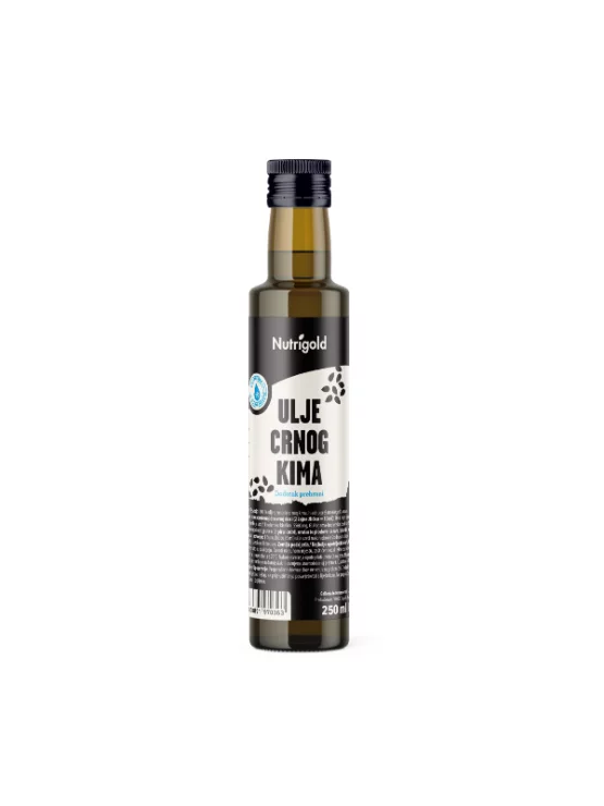 Nutrigold kaltgepresstes Schwarzkümmelöl in 250 ml-Flasche