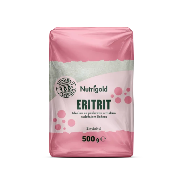 Nutrigold Erythrit natürlicher Süßstoff - Keine Kalorien in einer 500g Packung