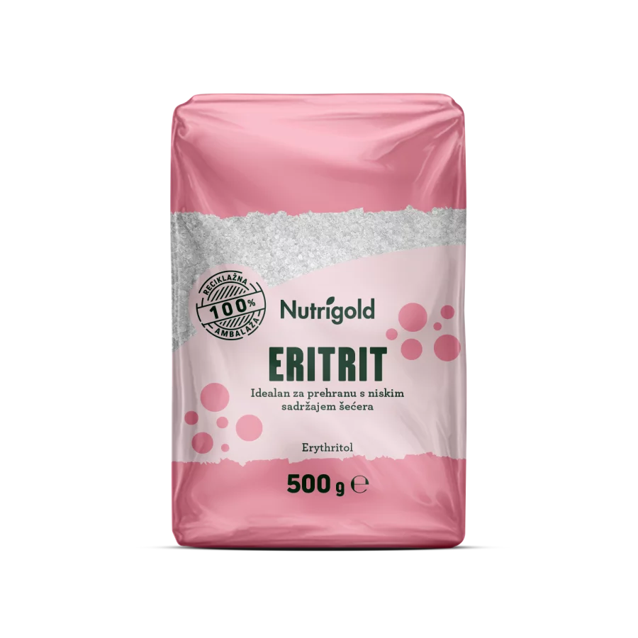 Nutrigold Erythrit natürlicher Süßstoff - Keine Kalorien in einer 500g Packung