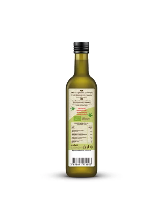 Nutrigold Hanföl – Biologisch kaltgepresst in einer 1000ml dunklen Glasflasche