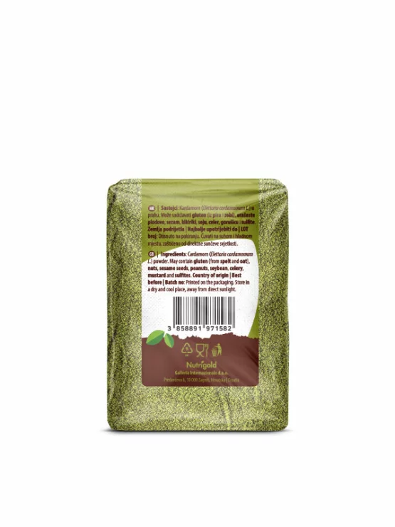 Nutrigold Kardamompulver - grün in einer 200 Gramm Packung
