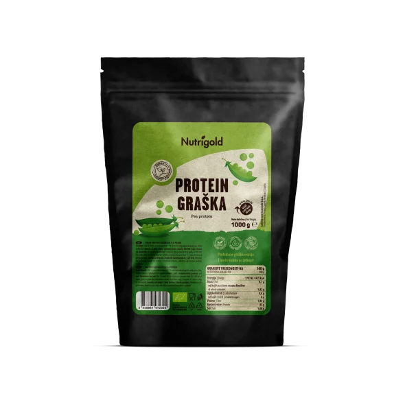 Nutrigold Erbsenproteinpulver in einer 1000g Packung