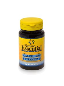 Calcium 500 + Vitamin D – 50 Tabletten Nature Essential
