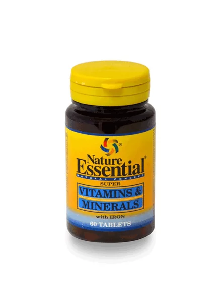 Nature Essential Vitamine und Mineralien mit Eisen mit 60 Tabletten in der Packung